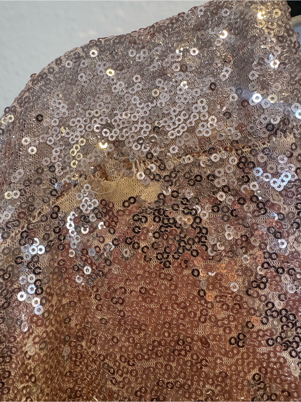Jennafer Grace Sequin V-Neck Kaftan Dress in Rose Gold - Picture 3 of 9